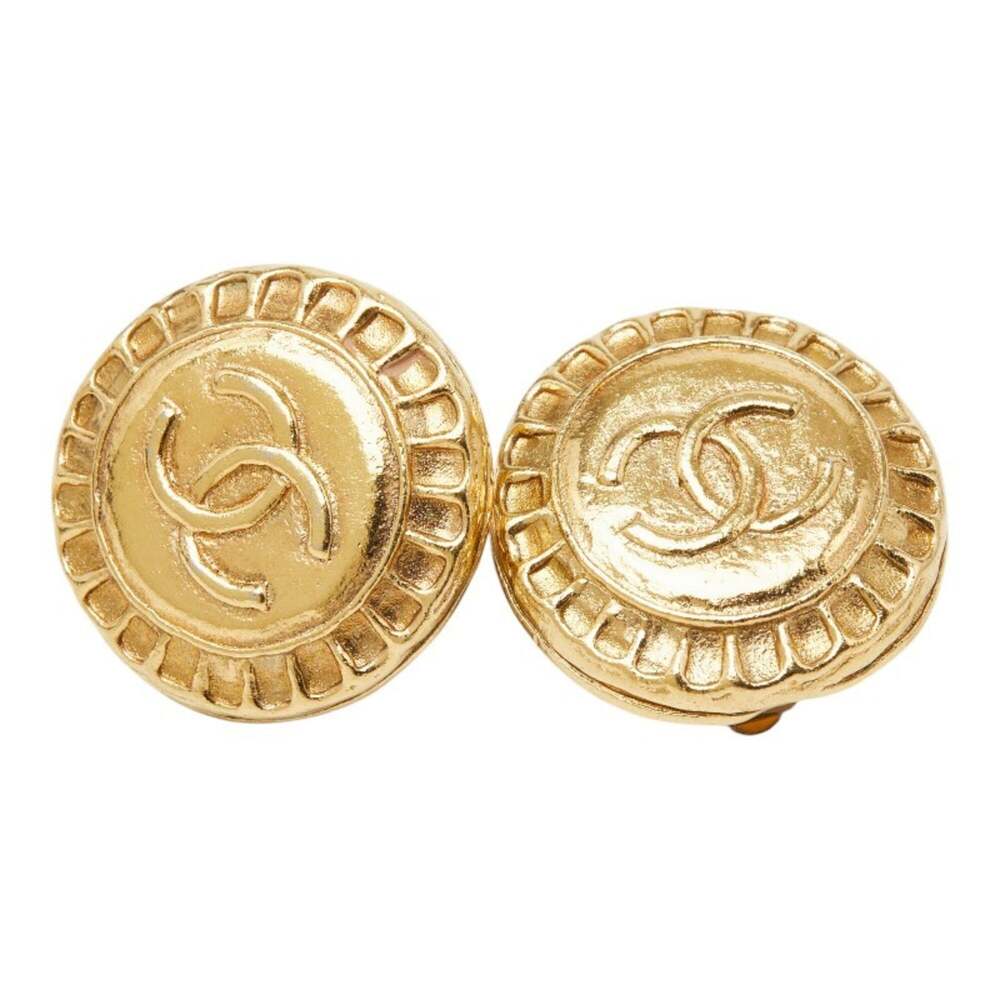 Chanel Cc Logo Round Clip-On Earrings #276151C61B